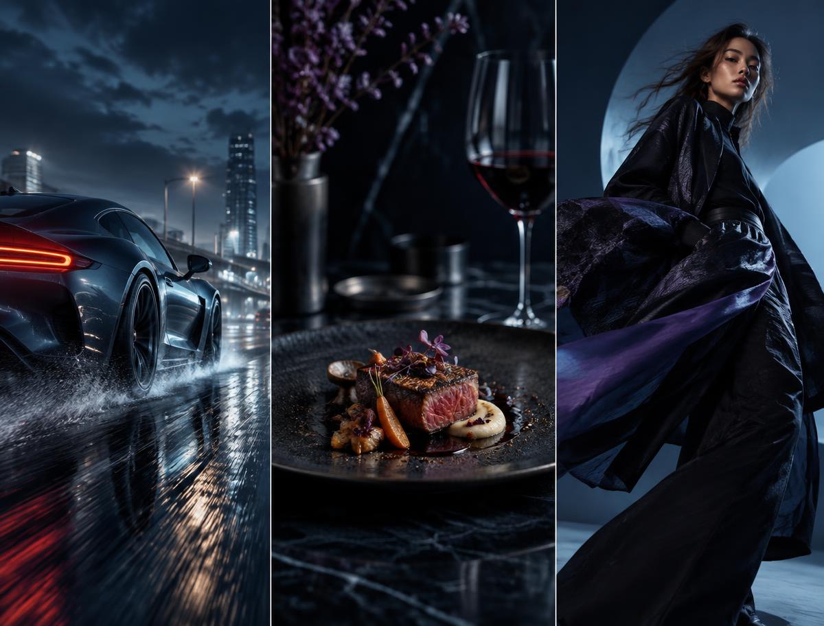 Carro em movimento, gastronomia e moda como referências criativas